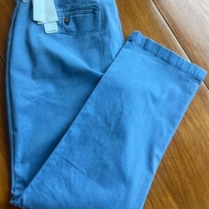 Tommy Bahama Boracay Mens Pants 34 X 30 Port Side Blue Flat Front NWT $138 Logo